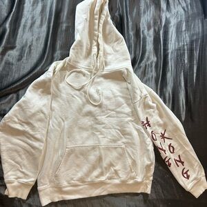 White Pacsun Hoodie with Red Dragon Print